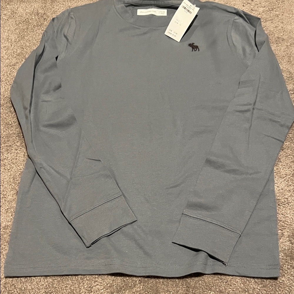 Abercrombie Kids Blue gray Long Sleeve Tee